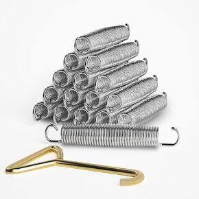 Universal Replacement Trampoline Springs Heavy Duty 5.5-7 Inch Stainless Steel, Trampoline Accessories with Metal Trampoline Pulling Tool Accessories with 16 Pack.