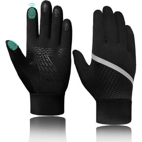 Kids Running Gloves Cold Weather Winter Thermal Fleece Lining Anti-Slip Touch Screen Gloves for Boys Girls Teen 4-14 Years Hiking Running Cycling Sports