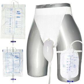 Reusable Urine Leg Bags for Men Drainage Collection System Plus 2 Portable Silicone Catheter Bag (1000ml & 2000ml)