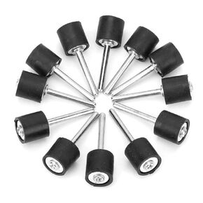 Drum Rubber Mandrel, 12Pcs Drum Rubber Mandrel, Polishing Drum Rubber Mandrel, Shank for Dremel and Compatible Rotary Tool, Attachments