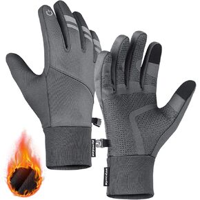 Winter Gloves Thermal Gloves Men Women - Waterproof & Windproof Touch Screen Gloves, Warm Gloves for Cold Weather Cycling, Biking, Driving, Hiking, Running