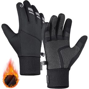 Winter Gloves Thermal Gloves Men Women - Waterproof & Windproof Touch Screen Gloves, Warm Gloves for Cold Weather Cycling, Biking, Driving, Hiking, Running