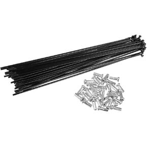 ACROPIX 36pcs 14G J Bend Bicycle Steel Spokes 190mm 7.48" Cycle Spokes with Brass Nipples Steel Spokes for Mountain Bike MTB Car Parts