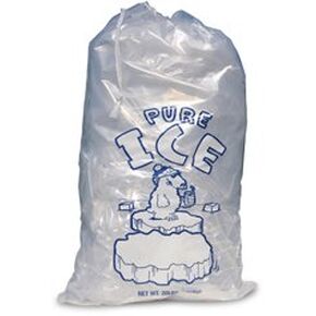 Pr Ice - 20 lb. Drawstring Ice Bags 14 x 26 x 4" - 500/carton