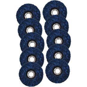 10 Pack 4-1/2 x 7/8 Strip Discs Stripping Wheel Easy Clean Discs for Angle Grinders Remove Rust Welds and Paint and Oxidation, blue