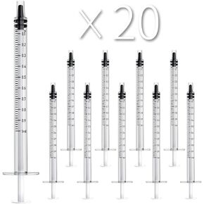 5 Pack 50ml/60ml Large Syringe Individually Wrapped, Plastic No Needle Syringes