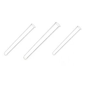 Walter Products MG1001-50 50 قطعة 10 مل أنابيب اختبار بلاستيكية شفافة بدون أغطية، 15 مم × 100 مم، قاعدة مستديرة