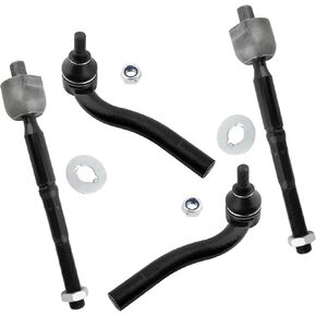 4Pcs Front Suspension Kit Inner & Outer Tie Rod End Driver & Passenger Fit For Lexus GS300 1998-2005, GS400 1998 1999 2000, GS430 2001 2002 2003 2004 2005 Replace# ES80584 ES80585 EV80600