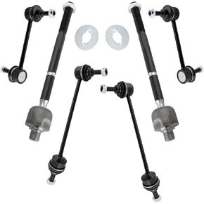 6Pc Suspension Kit Front & Rear Stabilizer Sway Bar End Link + Front Inner Tie Rod Ends Set Fit For Ford Thunderbird 2003-2005, For Lincoln LS 2003-2006 Replace# ‎K80261 K80245 K80246 EV454