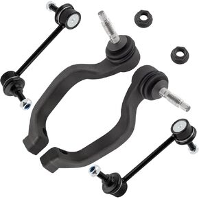 4Pcs Suspension Kit Front Outer Tie Rods + Stabilizer Sway Bars End Link Set Fit For Ford Thunderbird 2002-2005 Convertible, For Lincoln LS 2000-2006 Sedan Replace# ES800415 ES800414 K80261