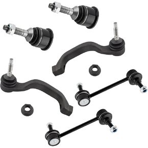 6Pc Suspension Front Lower Ball Joints Outer Tie Rod Sway Bar End Link Fit For Ford Thunderbird 2002-2005, For Lincoln LS 2002-2006 (w/16 mm Threads) Replace# K500085 ES800415 ES800414 K80261
