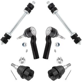 6Pcs Suspension Kit Front Lower Ball Joints Sway Bar Links Outer Tie Rods Fit For Chevrolet Silverado & For GMC Sierra 2500HD 3500HD 2011 2012 2013 2014-2019 Replace# K500232 K80631 ES800901