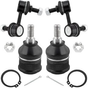 4Pcs Suspension Kit Front Sway Bar Links + Lower Ball Joints Set Fit For Acura EL 2001-2005, For Honda Civic 2001 2002 2003 2004 2005 Coupe Sedan ONLY Replace# K90332 K90454 K90455