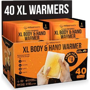 Natural XL Hand Warmers - 40 Pairs - Air Activated 18 Hours of Consistent Natural Heat Handwarmers -Disposable Quick & Easy Activation | Portable Odor-Free Warmth for Hands