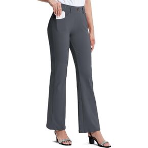 M MOTEEPI Women's High Waisted Stretchy 29"/31" Bootcut Pull On Dress Pants Office Business Casual Work Pants