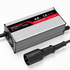 DUBIHU 48V 15A Golf Cart Battery Charger, Compatible with Club Car Models, with 3-Pin Round Plug, 48 Volt 15 Amp Golf Cart Charger, 16FT Long Cable