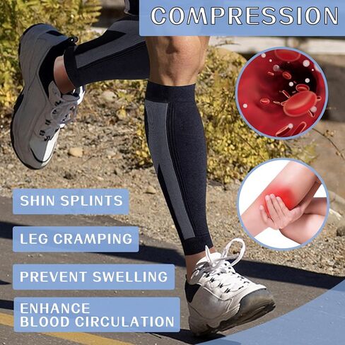 Calf Compression Sleeve For Men & Women(2 Pairs) Leg Compression Sleeve,Compression Socks,Athletic Socks,Pain Relief in Saudi Arabia