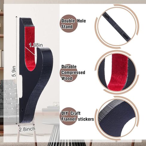 Sawysine مجموعة من 6 سيوف مثبتة على الحائط، خطاف مبطن مخملي، حامل سيف كاتانا، حامل سيف قابل للتعديل، شماعات عرض السيف مع الفانيلا لرف سلاح السيف التأثيري (وسادة طبقة واحدة) in Kuwait