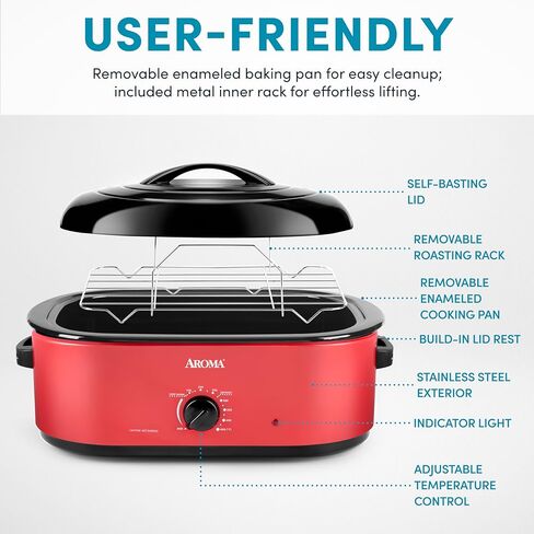 أروما 18 كيو تي. فرن تحميص (أحمر) in Kuwait