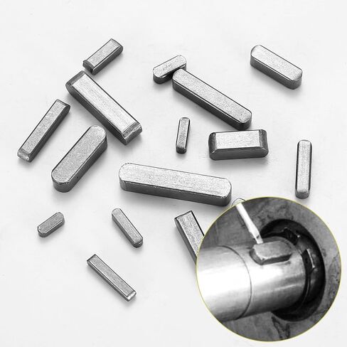 140 Pcs Round Ended Feather Key, Parallel Drive Shaft Keys, Key Stock Assortment Set, Drive Shaft Parallel Keys, Shaft Feather Key, Keyway for Fasteners Industry Mechanical, 3mm 4mm 5mm 6mm(140Pcs) in Saudi Arabia