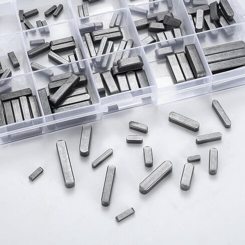 140 Pcs Round Ended Feather Key, Parallel Drive Shaft Keys, Key Stock Assortment Set, Drive Shaft Parallel Keys, Shaft Feather Key, Keyway for Fasteners Industry Mechanical, 3mm 4mm 5mm 6mm(140Pcs) in Saudi Arabia