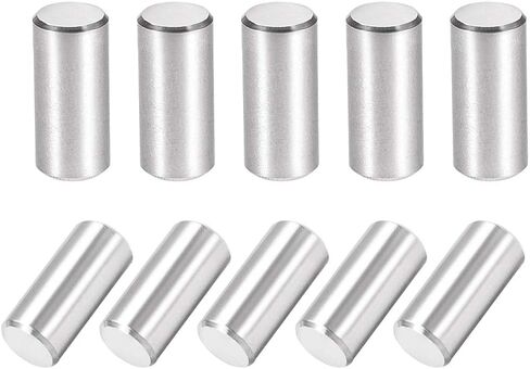 uxcell 10Pcs 8mm X 40mm Dowel Pin 304 Stainless Steel Cylindrical Shelf Support Pin Fasten Elements Silver Tone in Saudi Arabia