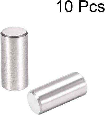 uxcell 10Pcs 8mm X 40mm Dowel Pin 304 Stainless Steel Cylindrical Shelf Support Pin Fasten Elements Silver Tone in Saudi Arabia