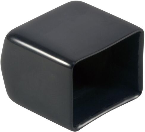 Caplugs 99390558 Plastic Rectangular Finishing Cap with Flat End Grip. VRF-750X1000-16, Vinyl, Length 1.000" ID 1.000", Black (Pack of 40) in Saudi Arabia