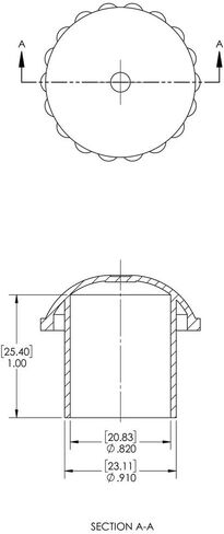Caplugs ZBC01Q1 Plastic Cylinder Valve Threaded Cap BC-01, PE-LD, Please See Drawing, Orange (Pack of 8) in Saudi Arabia