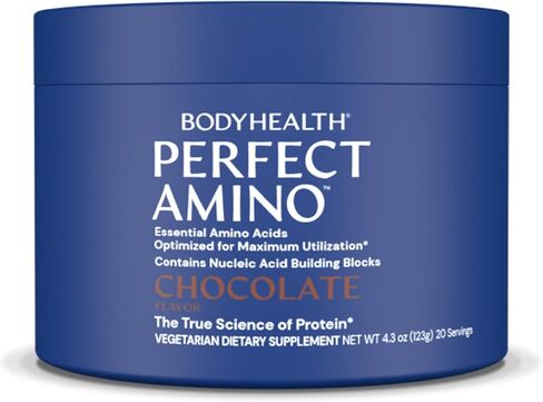 BodyHealth PerfectAmino Powder - BCAA and EAA Powder for Pre and Post Workout - Amino Acid Energy Drink Powder for Men and Women to Support Lean Muscle and Recovery - Chocolate - 20 Servings in Saudi Arabia
