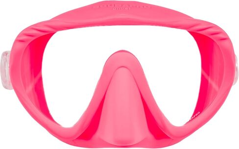 قناع الغوص SCUBAPRO Ghost Scuba، تصميم منخفض الحجم بدون إطار مع عدسة واحدة فائقة الوضوح، وتنورة من السيليكون وأبازيم حزام سهلة الضبط، وردي in Saudi Arabia