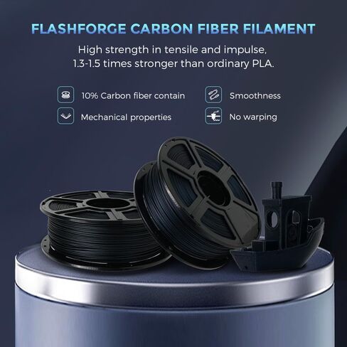 FLASHFORGE Rapid PLA Filament 1.75 مم، خيوط طابعة ثلاثية الأبعاد سريعة التدفق عالية، تجربة أداء استثنائي مع طباعة عالية السرعة 500 مم/ثانية، جرح أنيق وخيوط من الدرجة الأولى (أبيض) in Kuwait