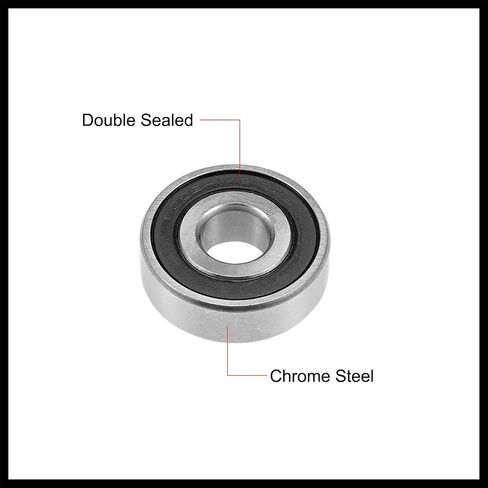 6202-12-2RS Deep Groove Ball Bearing 12x35x11mm Double Sealed Chrome Steel Z2 Lever Bearings Replacement Durable Material in Kuwait