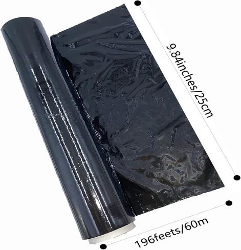 Black Osmotic Wraps- Plastic Wraps with Dry Brush for Body Relaxing& Workout &Sweat Enhancer& 25CM*60M in Saudi Arabia