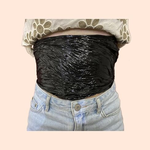 Black Osmotic Wraps- Plastic Wraps with Dry Brush for Body Relaxing& Workout &Sweat Enhancer& 25CM*60M in Saudi Arabia
