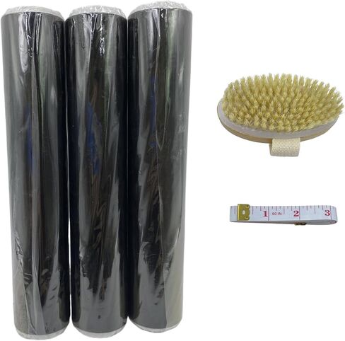 Black Osmotic Wraps- Plastic Wraps with Dry Brush for Body Relaxing& Workout &Sweat Enhancer& 25CM*60M in Saudi Arabia