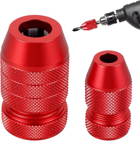 2Pcs Drill Depth Stop Adjustable Drill Bit Stop Collar Set Aluminum Alloy Drill Stop Precise Drill Size Range 5/64inch-3/16inch 15/64inch-7/16inch for Furniture Tile Metal Wood(gules) in Kuwait