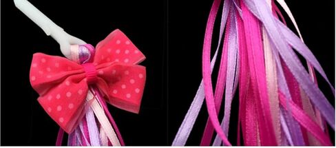 زوج واحد (قطعتان) ملون للأطفال دراجة دراجة سكوتر ترايك المقود مقبض فيونكة للدراجة مقابض دراجة متألقة طويلة شرابة شريط إكسسوارات حاملة الأطفال للفتيات والأولاد دراجة ديكو in Kuwait