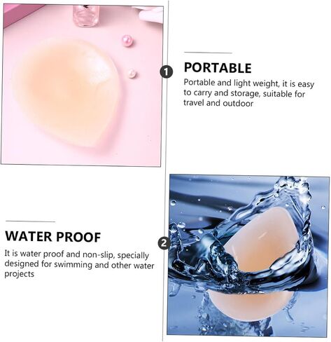 PRETYZOOM 2pcs Private Parts Protector Bikini Crotch Pads Private Parts Silicone Pads Waterproof Silicone Pad Lady Private Parts Pads Women Private Parts Pasties Women Swimming Silicone Pads in Saudi Arabia