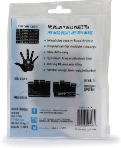 Fit Four The Anti-Ripper Glove Callus Guard Fitness Gloves for WODs, Weightlifting & Cross Training Athletes - Premium Leather Palm in Saudi Arabia