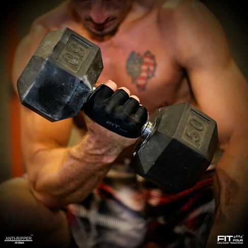 Fit Four The Anti-Ripper Glove Callus Guard Fitness Gloves for WODs, Weightlifting & Cross Training Athletes - Premium Leather Palm in Saudi Arabia