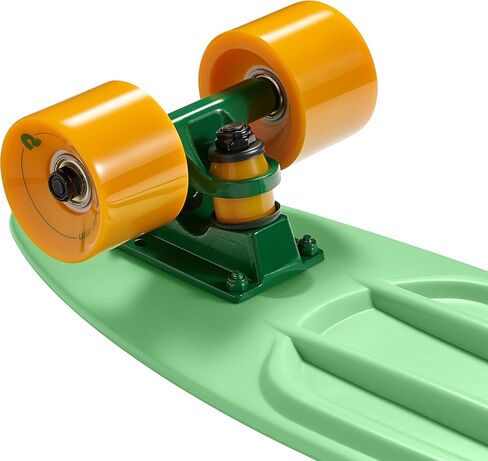 Retrospec Quip Mini Cruiser Skateboard 22.5" Classic Retro Plastic Cruiser Complete Skateboard with ABEC 7 Bearings and PU Wheels Compact Board w/Grippy, Molded Waffle Deck in Saudi Arabia