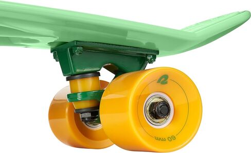 Retrospec Quip Mini Cruiser Skateboard 22.5" Classic Retro Plastic Cruiser Complete Skateboard with ABEC 7 Bearings and PU Wheels Compact Board w/Grippy, Molded Waffle Deck in Saudi Arabia