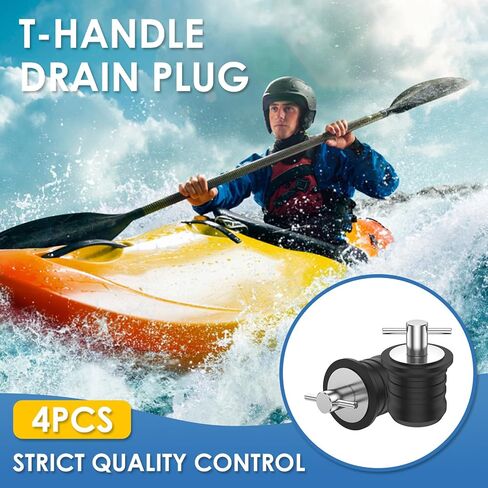 4Pcs T-Handle Drain Plug 25/32mm Metal Marine Boat Drain Plug Boat Rubber Plug Brass Boat Drain Twist Plug Sturdy Marine Boat Accessories for 3/4-inch 1-inch 1-1/4-Inch Hole(25mm,Silver) in Kuwait