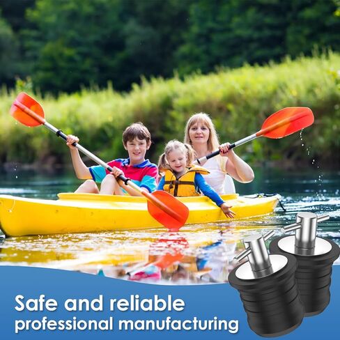 4Pcs T-Handle Drain Plug 25/32mm Metal Marine Boat Drain Plug Boat Rubber Plug Brass Boat Drain Twist Plug Sturdy Marine Boat Accessories for 3/4-inch 1-inch 1-1/4-Inch Hole(25mm,Silver) in Kuwait