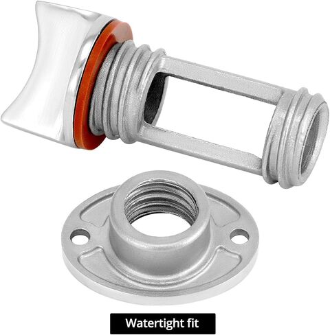 QWORK Marine Drain Plug Kit – 316 Stainless Steel 4-Pack Boat Drain Plug with Waterproof Seal Ring, Fits 1-Inch Hole, 3/4-Inch Thread, Anti-Corrosion for Bilge Drainage, Transom, Yacht, Fish Well in Saudi Arabia