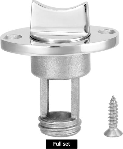 QWORK Marine Drain Plug Kit – 316 Stainless Steel 4-Pack Boat Drain Plug with Waterproof Seal Ring, Fits 1-Inch Hole, 3/4-Inch Thread, Anti-Corrosion for Bilge Drainage, Transom, Yacht, Fish Well in Saudi Arabia