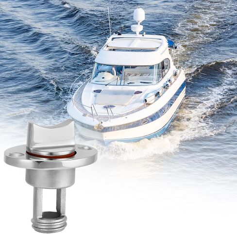 QWORK Marine Drain Plug Kit – 316 Stainless Steel 4-Pack Boat Drain Plug with Waterproof Seal Ring, Fits 1-Inch Hole, 3/4-Inch Thread, Anti-Corrosion for Bilge Drainage, Transom, Yacht, Fish Well in Saudi Arabia