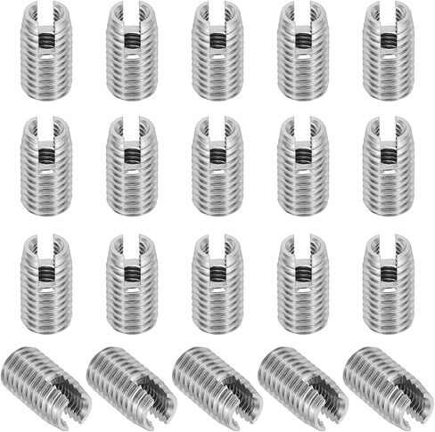 PATIKIL Self-Tapping Threaded Inserts, 20 Pcs M4 x M6.5 x 5mm 303 Stainless Steel Thread Adapter Reducer Slotted Screw Repair Inserts Nuts Sleeve in Saudi Arabia