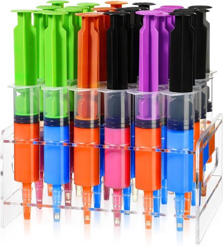 24 قطعة من سلاير 2 أونصة 60 مل من محاقن الهالوين مجموعة محاقن جيلي مع حامل حقنة بلاستيكية قابلة لإعادة الاستخدام وحقن جيلي وحفلات حقنة سائلة لعطلة الهالوين وعيد الميلاد وعيد الشكر in Kuwait